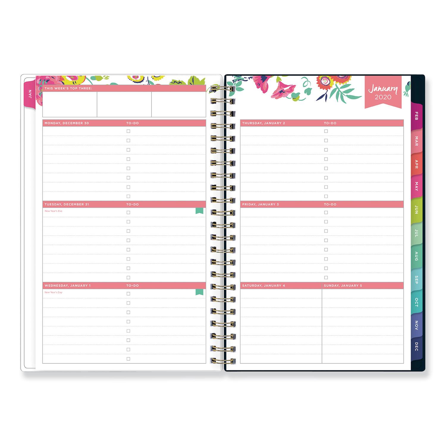 Day Designer CYO Weekly/Monthly Planner, 8 x 5, Navy/Floral, 2021 103620
