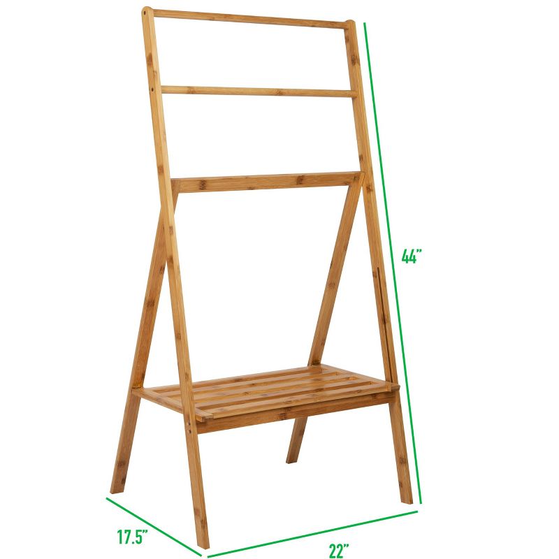 Sunbeam Bamboo and Stainless Steel  Foldable Drying Rack