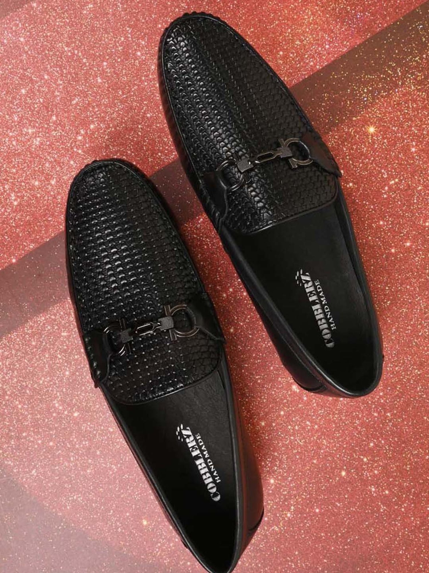 Cobblerz Men's Black Casual Loafers