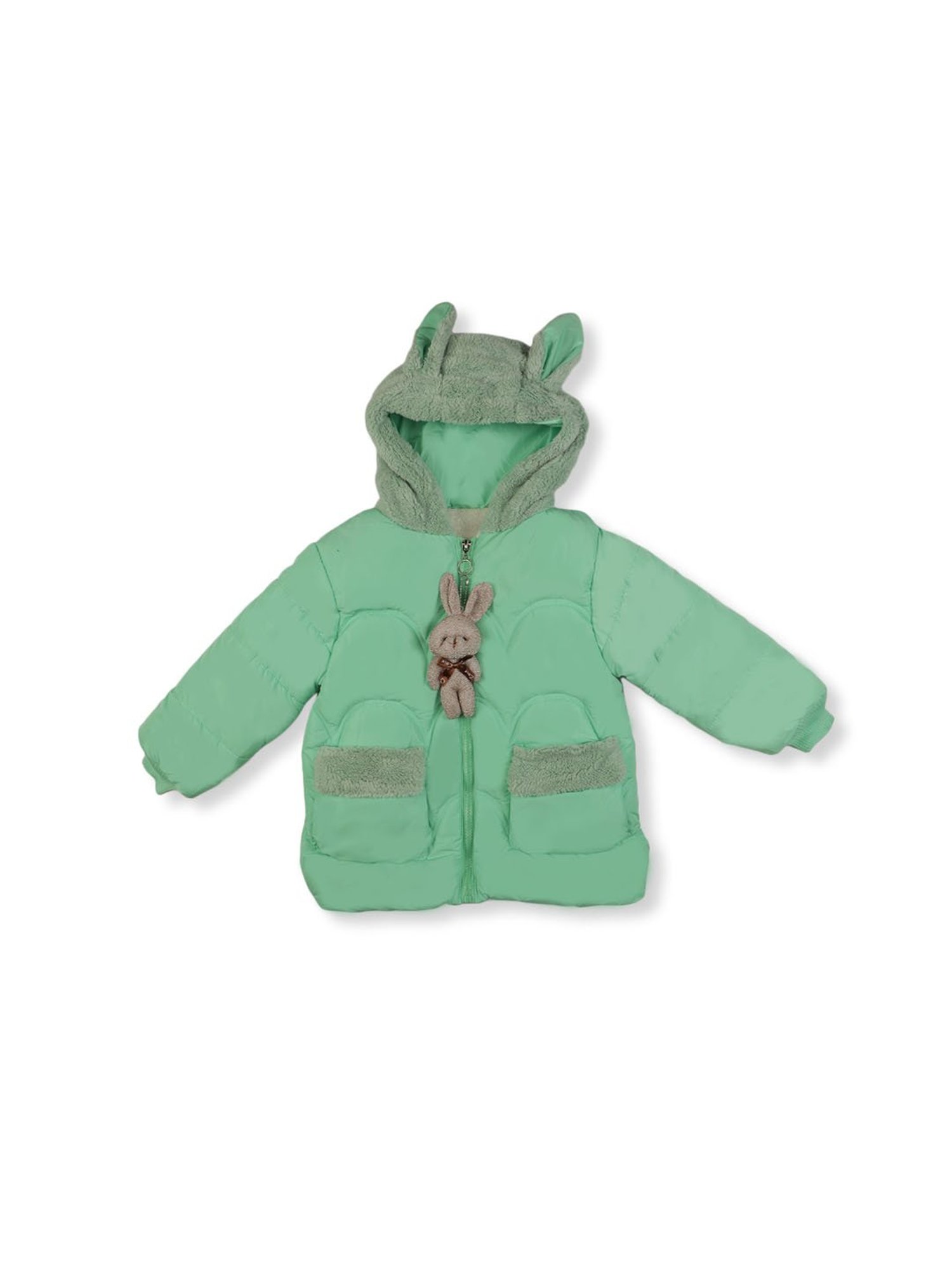 Passion Petals Kids Green Quilted Jacket