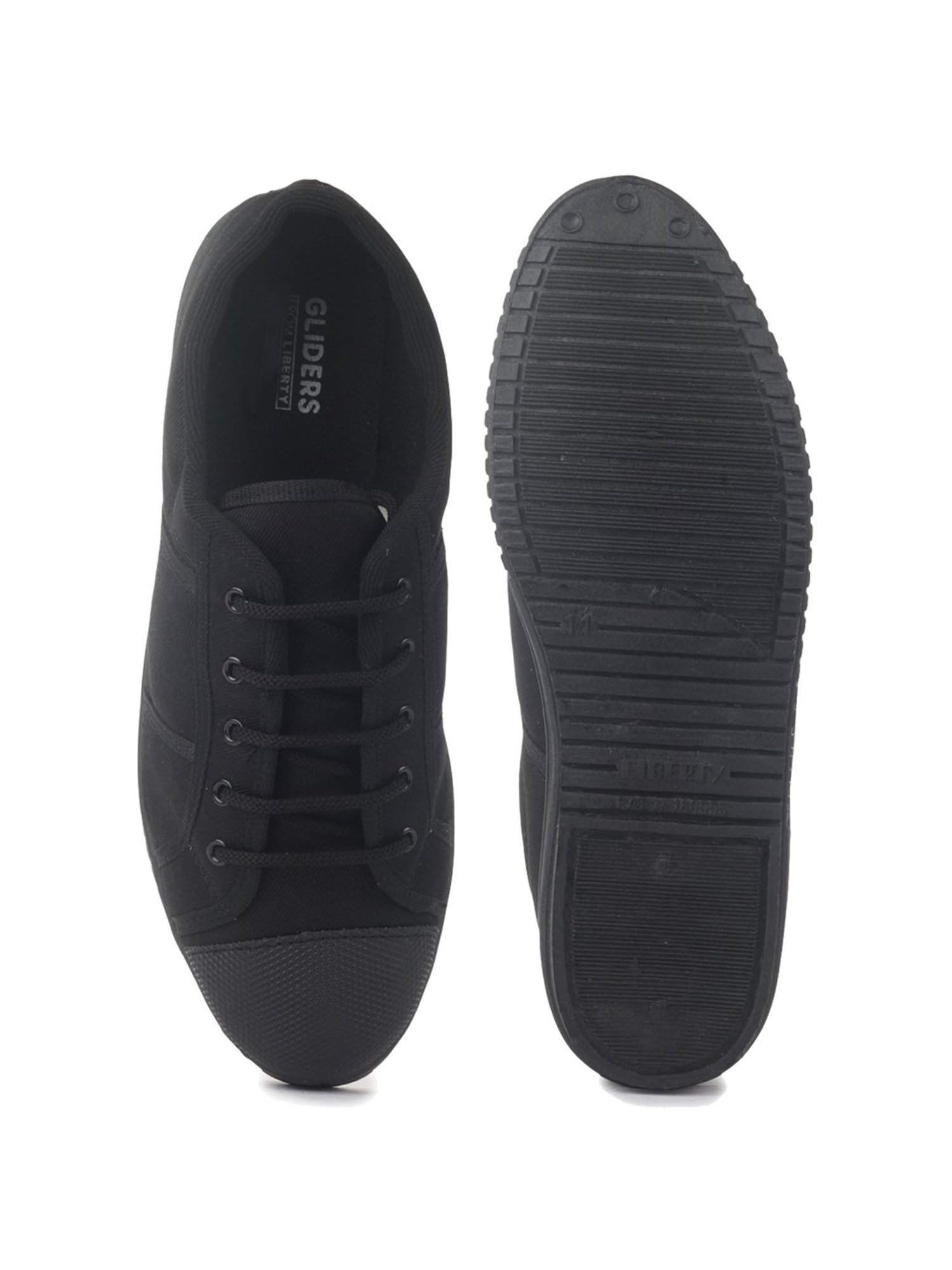 Gliders by Liberty Kids Black Casual Sneakers