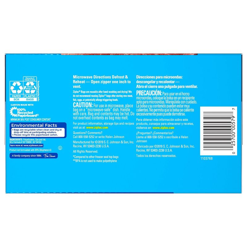 Ziploc Grip N Seal Super Mega Pack Freezer Quart - 100ct