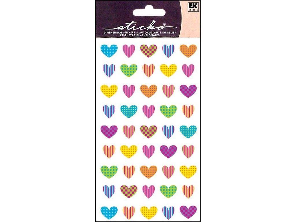 Sticko Classic Stickers-Colorful Heart Repeats