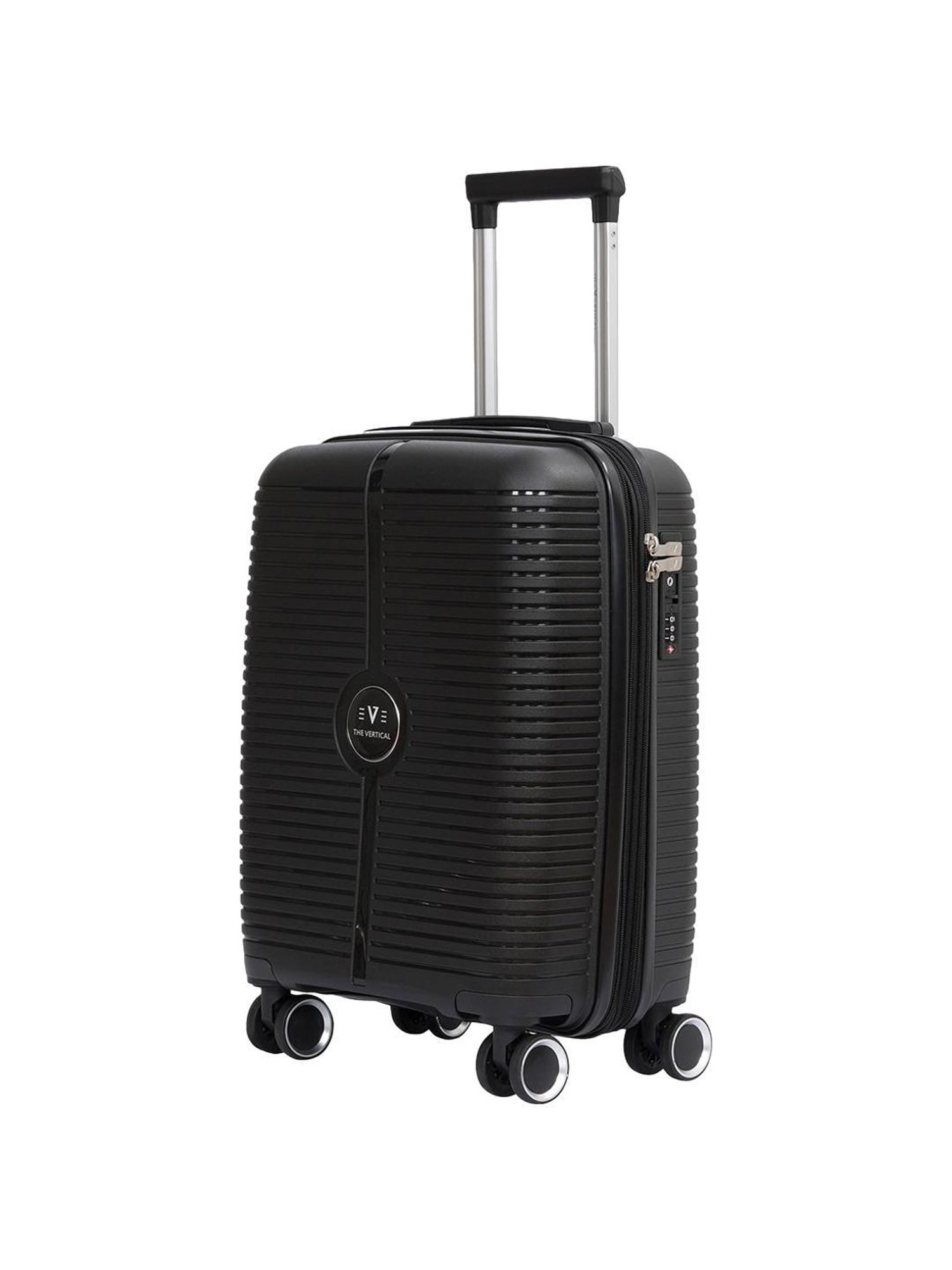 The Vertical Stellar Black Wheels 8 Small Hard Cabin Trolley Bag