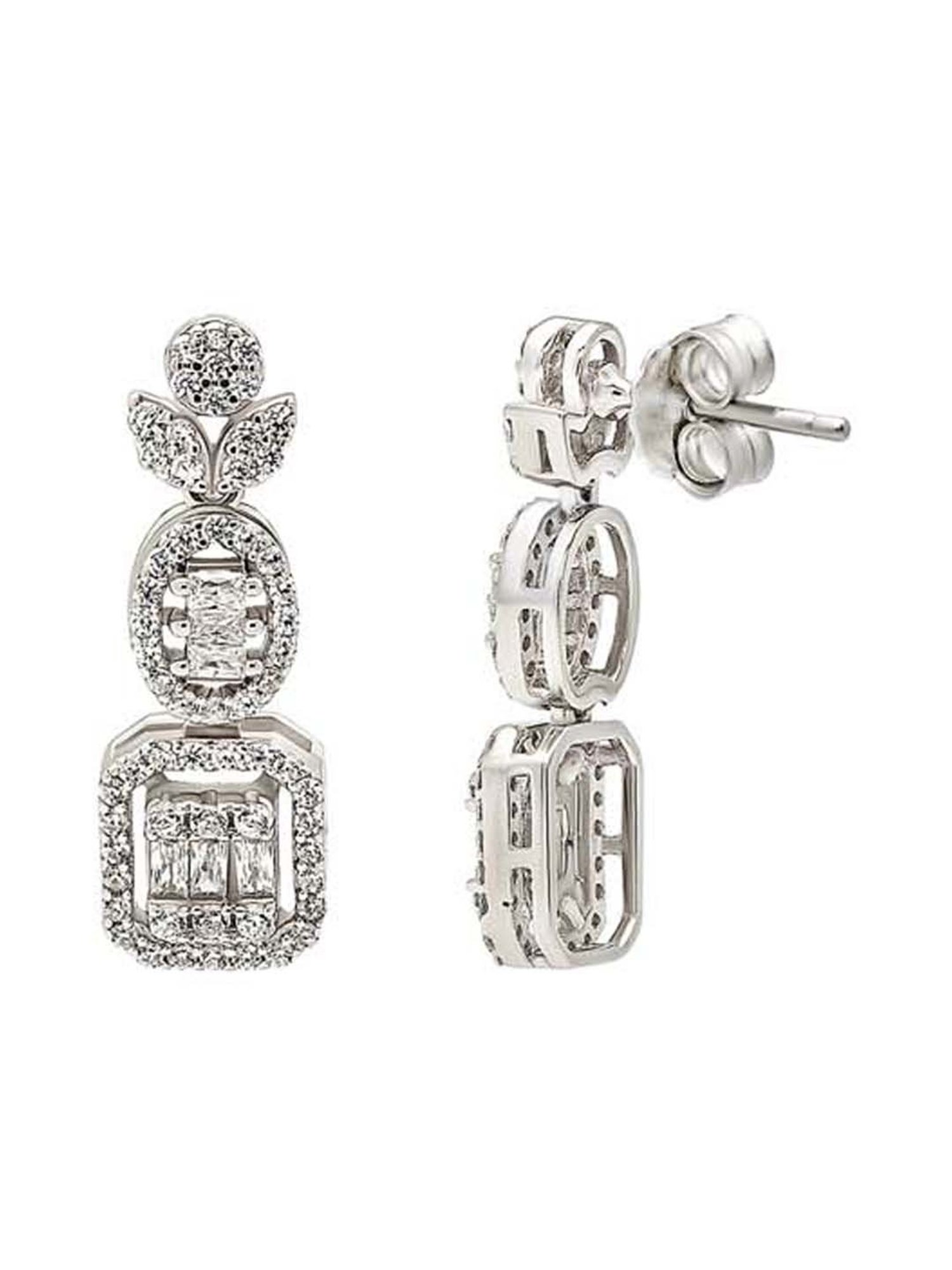 Silberry 925 Sterling Silver Marvel Drop Earrings for Women