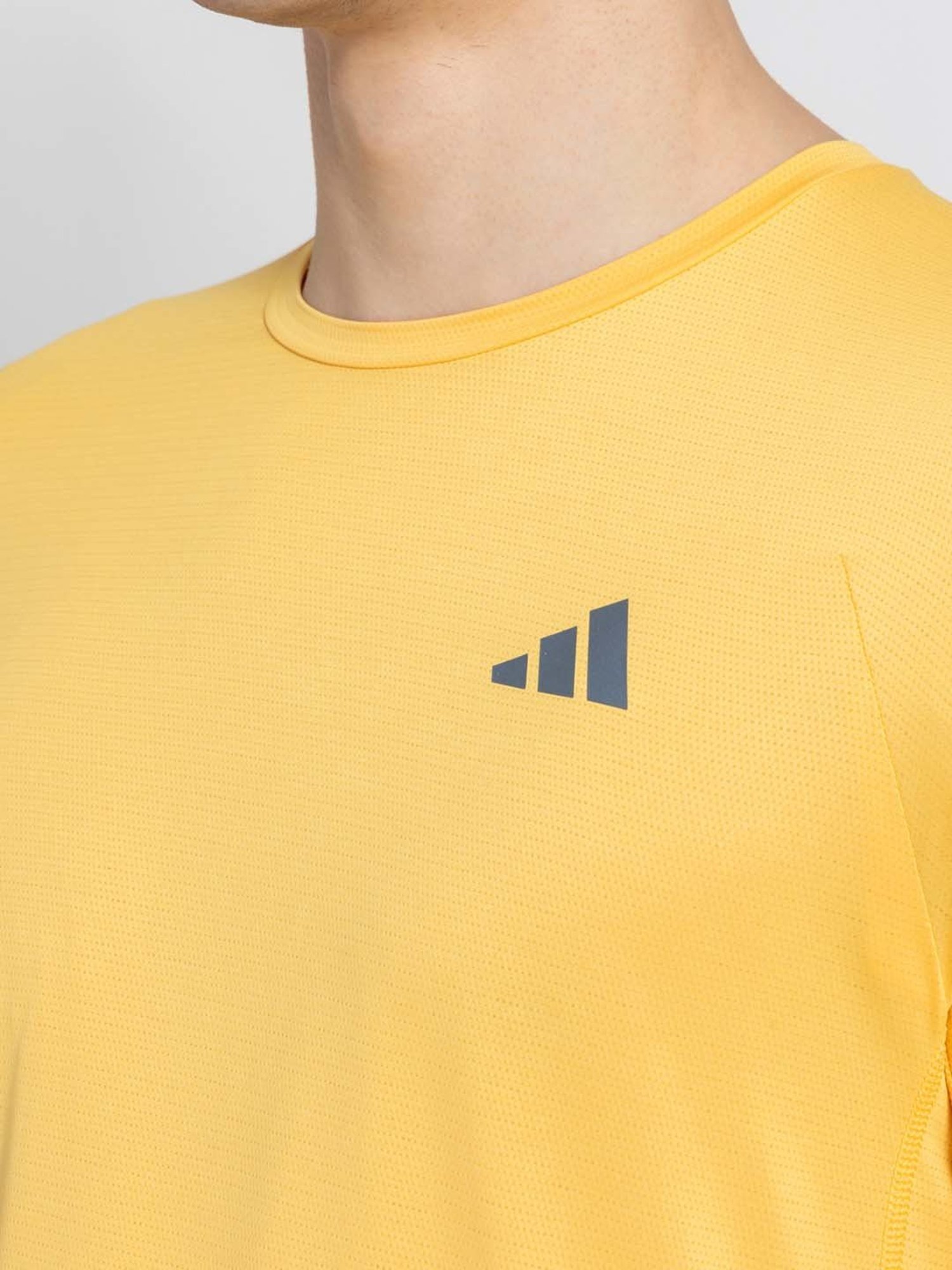 adidas Orange Slim Fit Printed Running T-Shirt