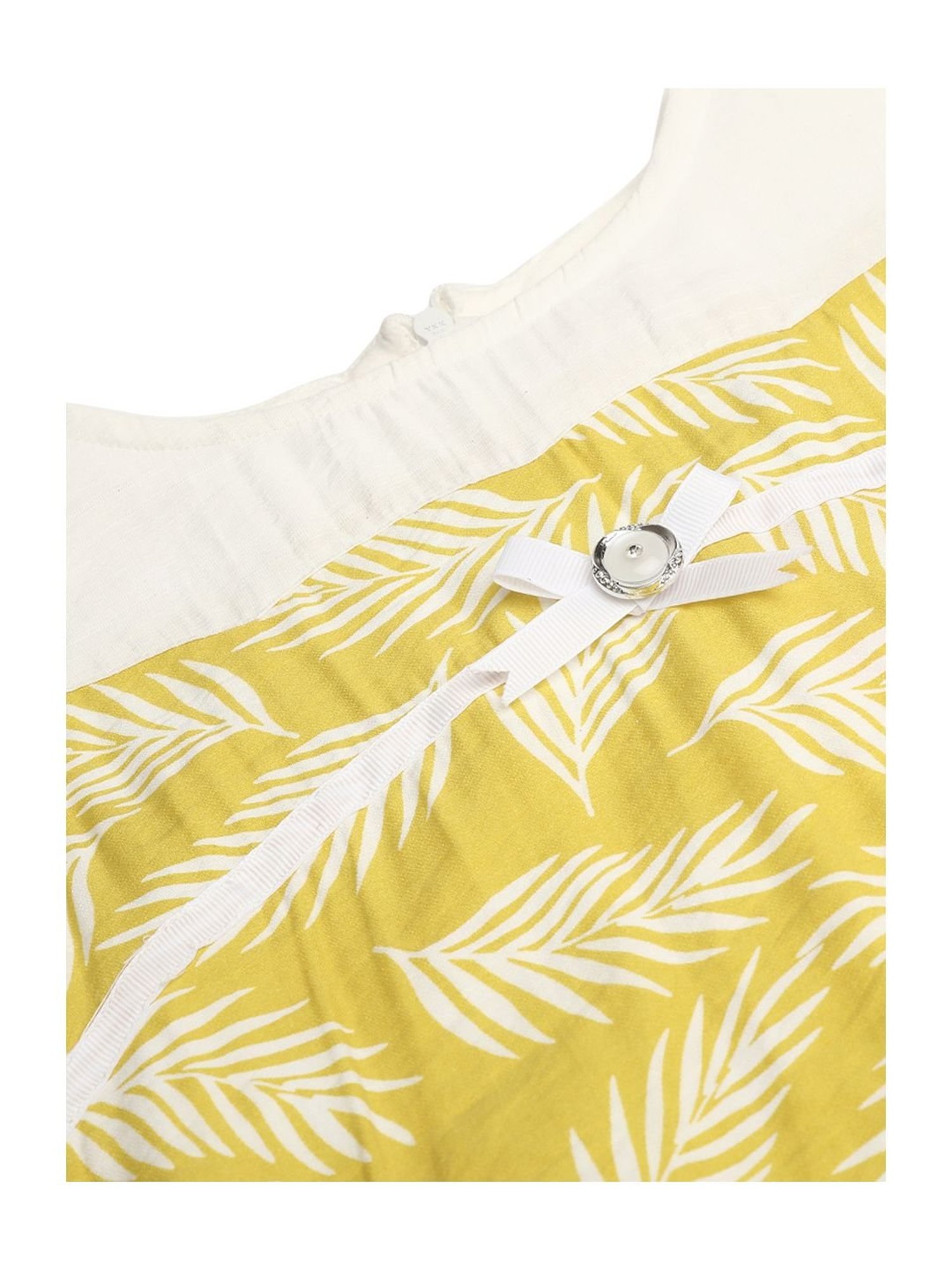 Tiny Girl Kids Mustard Floral Print Dress