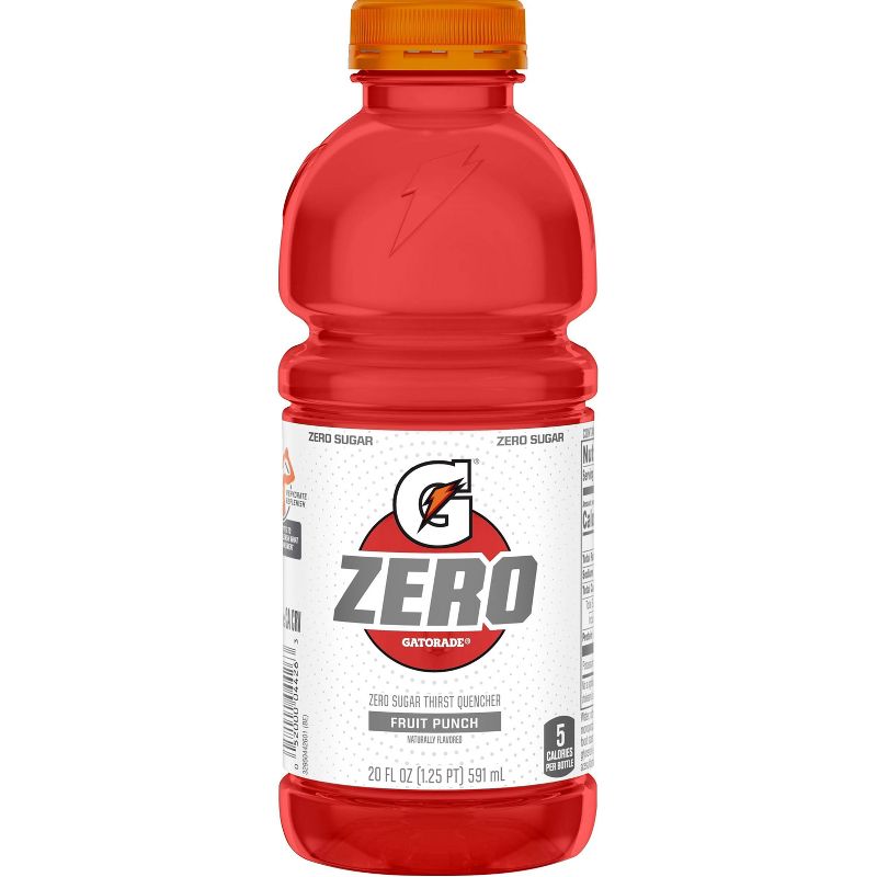 Gatorade G Zero Fruit Punch Sports Drink - 8pk/20 fl oz Bottles