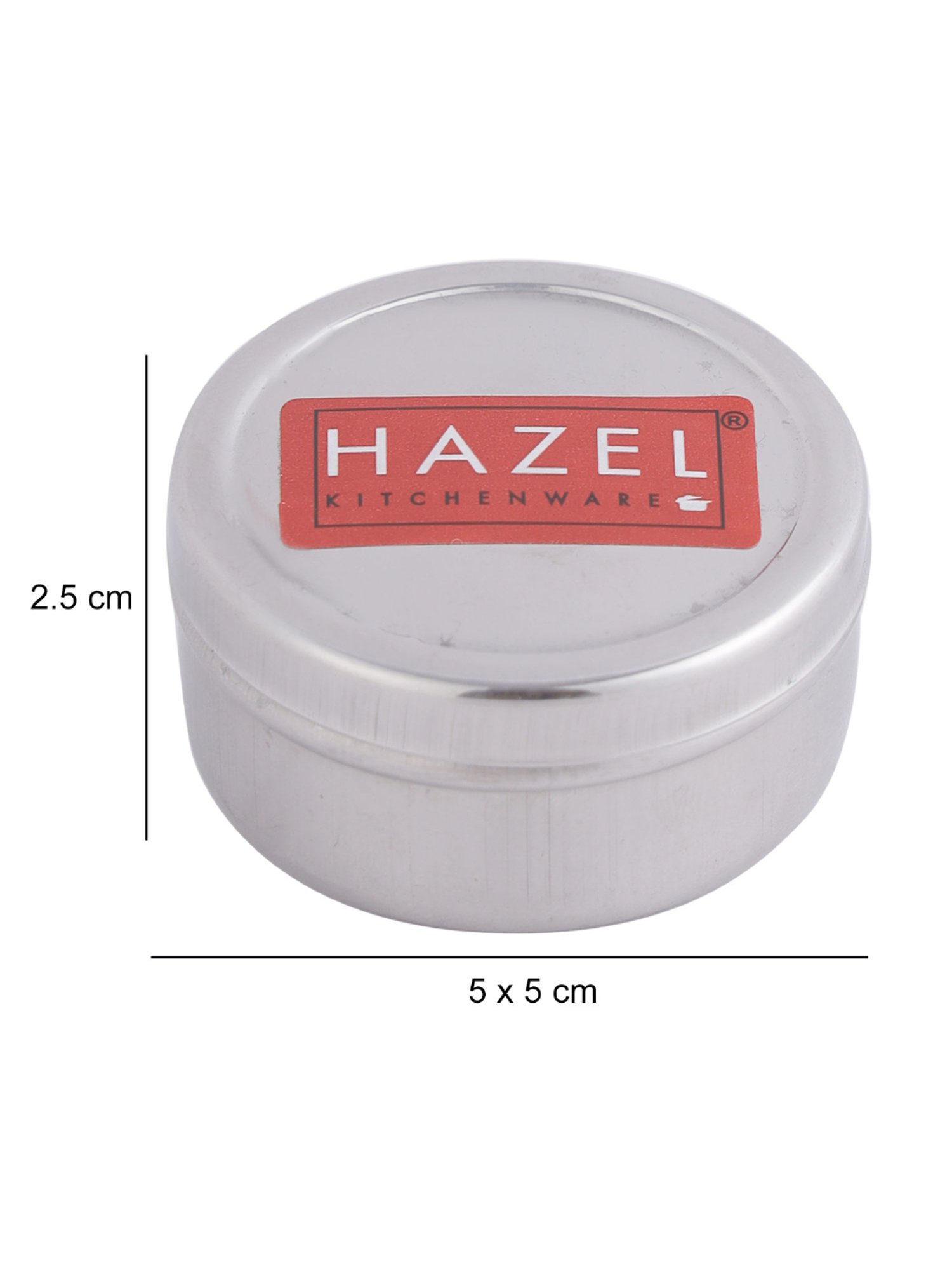 HAZEL Silver Stainless Steel Sindoor Box For Puja