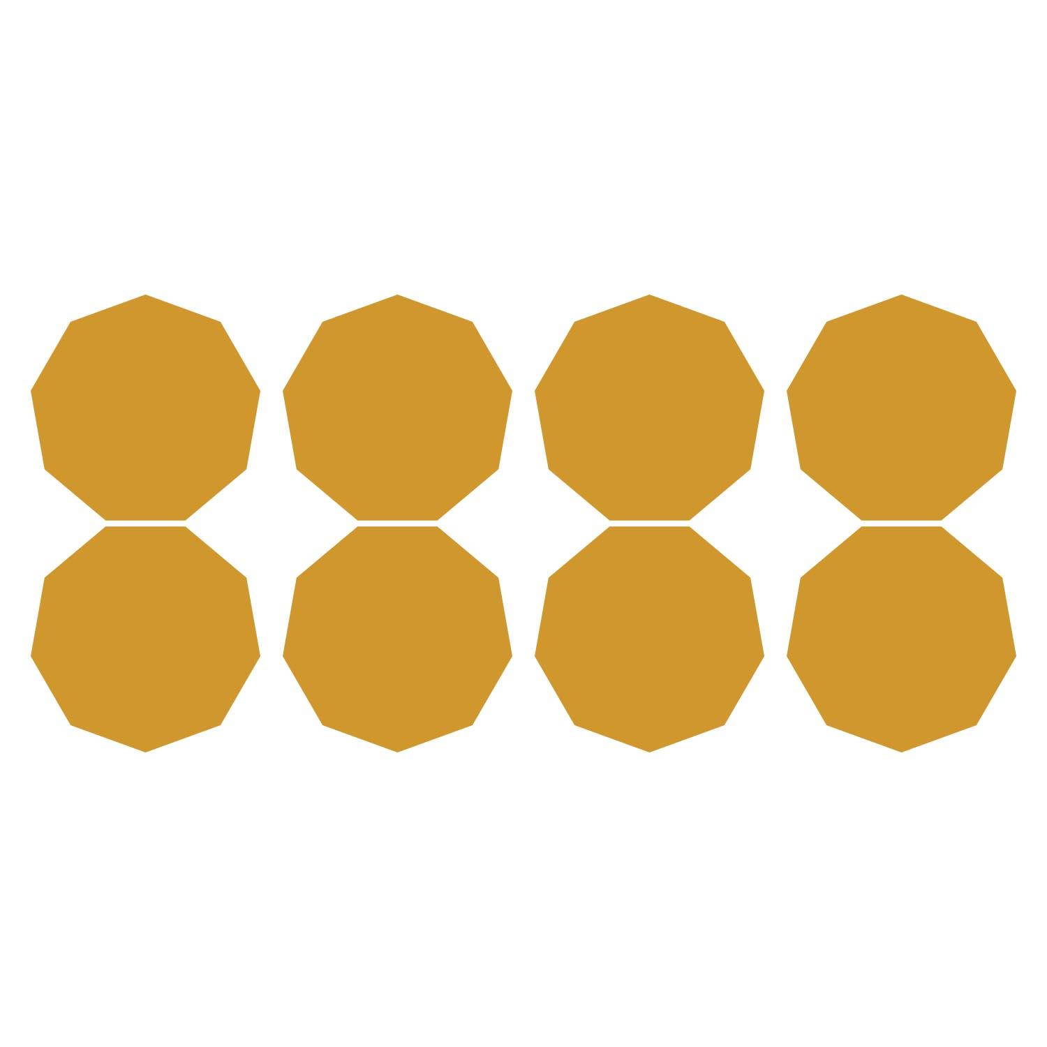 LiteMark 2 Inch Blue Nonagon Decals - Pack of 80