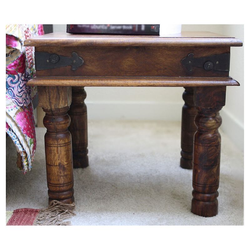 Handcrafted Thakat Rustic Side Table Natural - Timbergirl