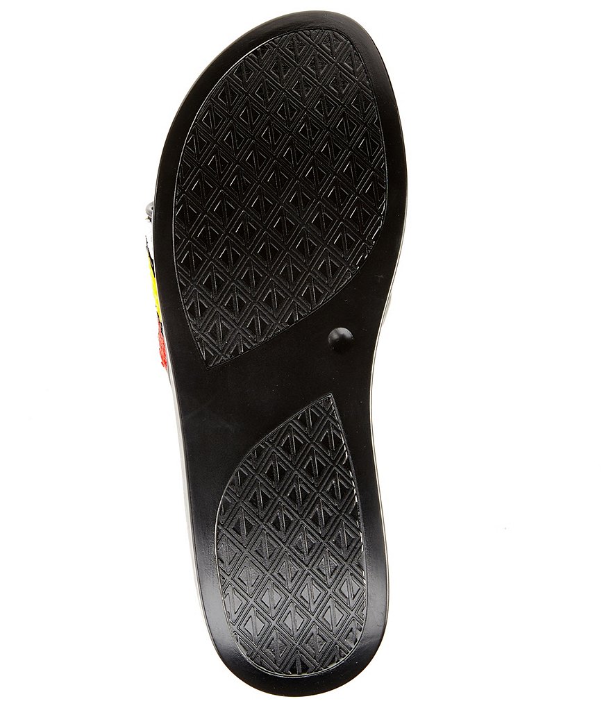 Donald Pliner Fifi Beaded Platform Wedge Thong Slides