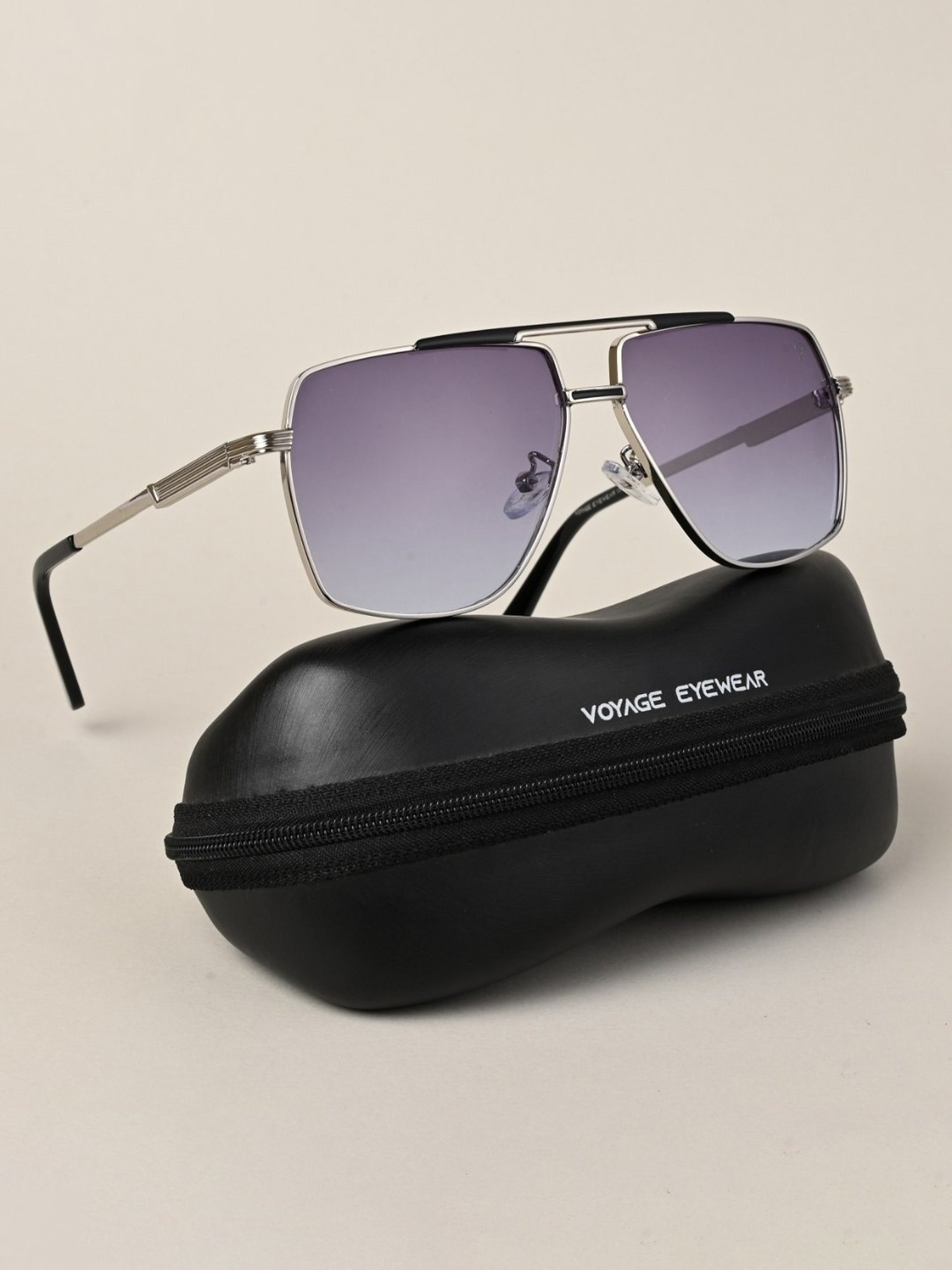 Voyage Grey Aviator UV Protection Unisex Sunglasses