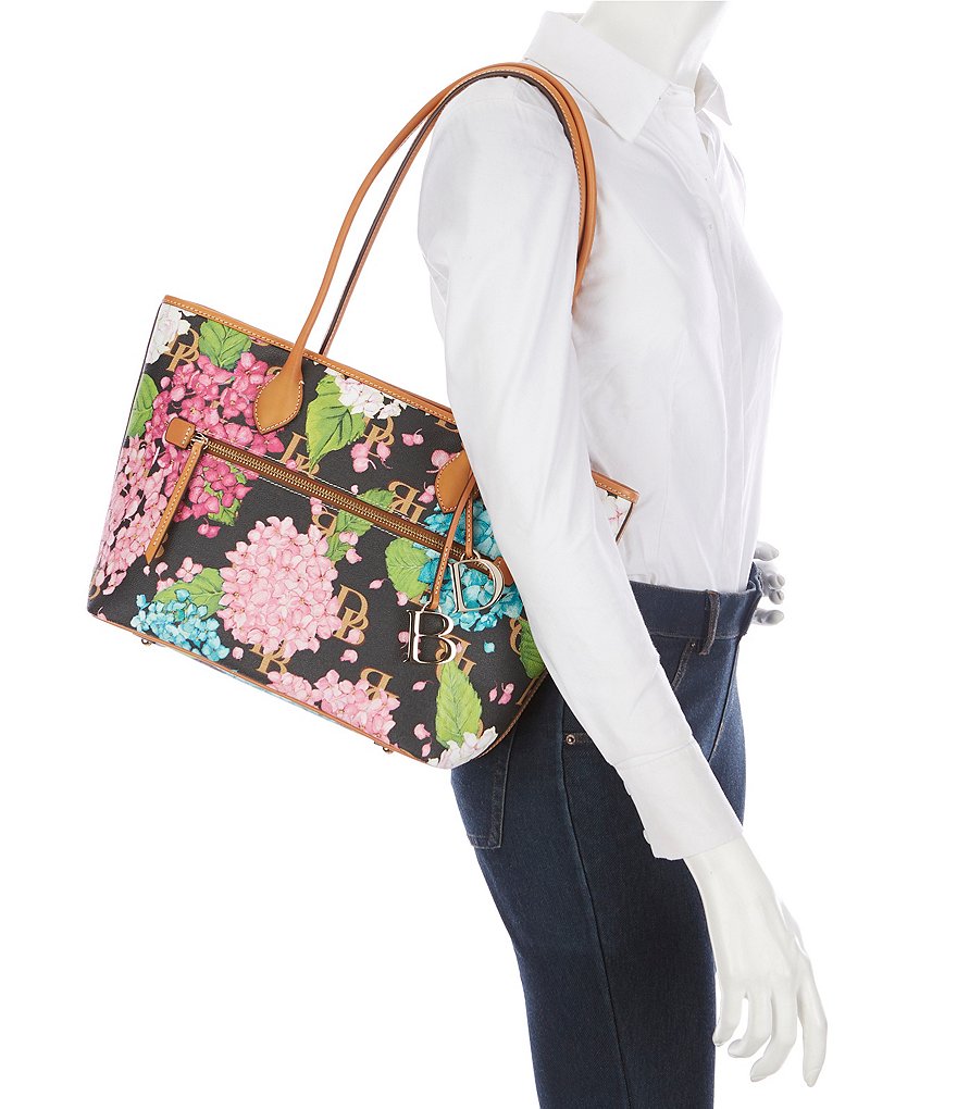 Dooney & Bourke Signature Hydrangea Monogram Collection Floral Tote Bag