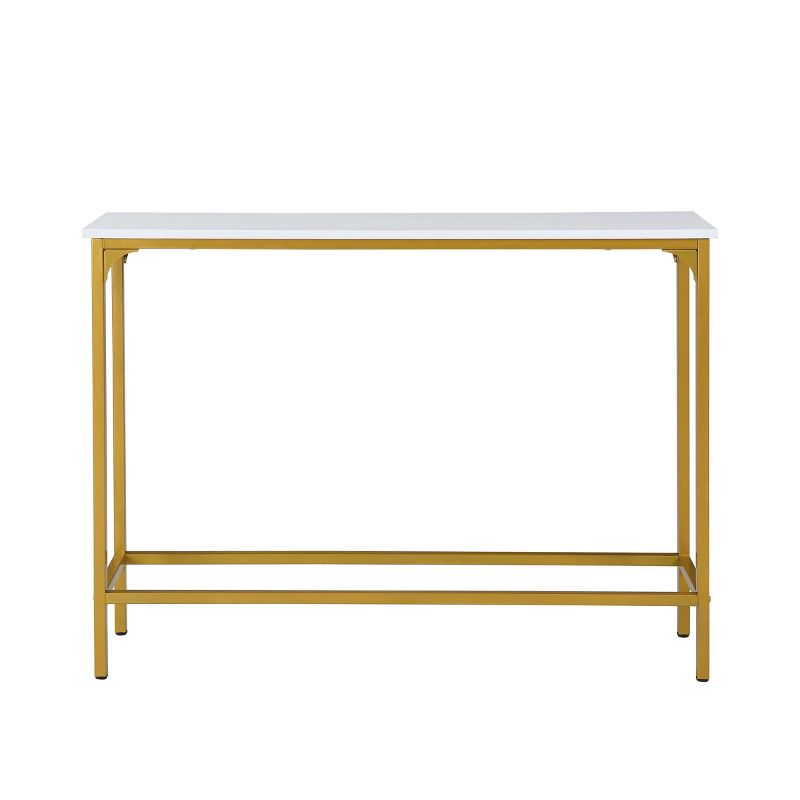 Stella Slim Console Table White/Gold - Carolina Chair & Table