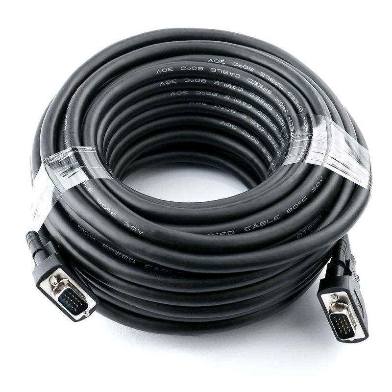 DTECH (32ft /10m) VGA extension cable, DTECH Heavy Duty Long 25 Feet VGA Computer Monitor Cable Cord 1080p High Resolution