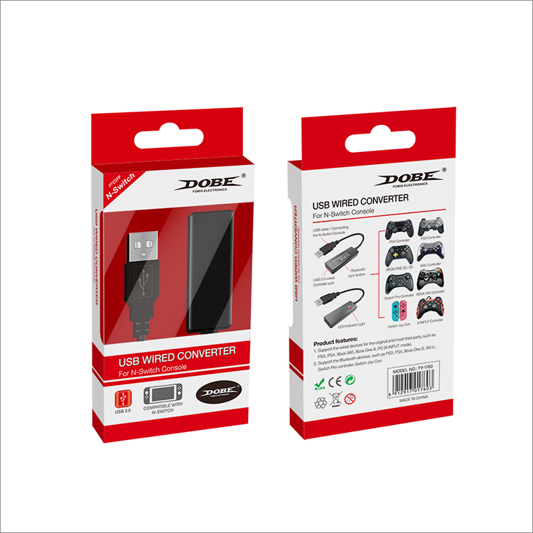 DOBE USB Wired Wireless Bluetooth Converter Adapter for Nintendo Switch / Wii U, Xbox One X/S, PS4 / PS3 Controller