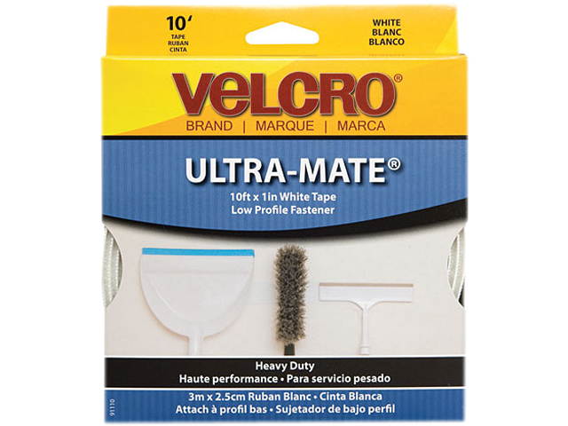 Velcro 91110 Sticky-Back Ultra-Thin Tape, One Inch x 10 ft., Black