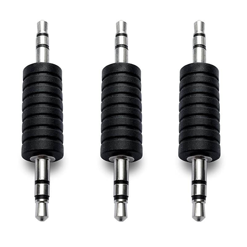 Male to Male Stereo Audio Connector 3 Pack