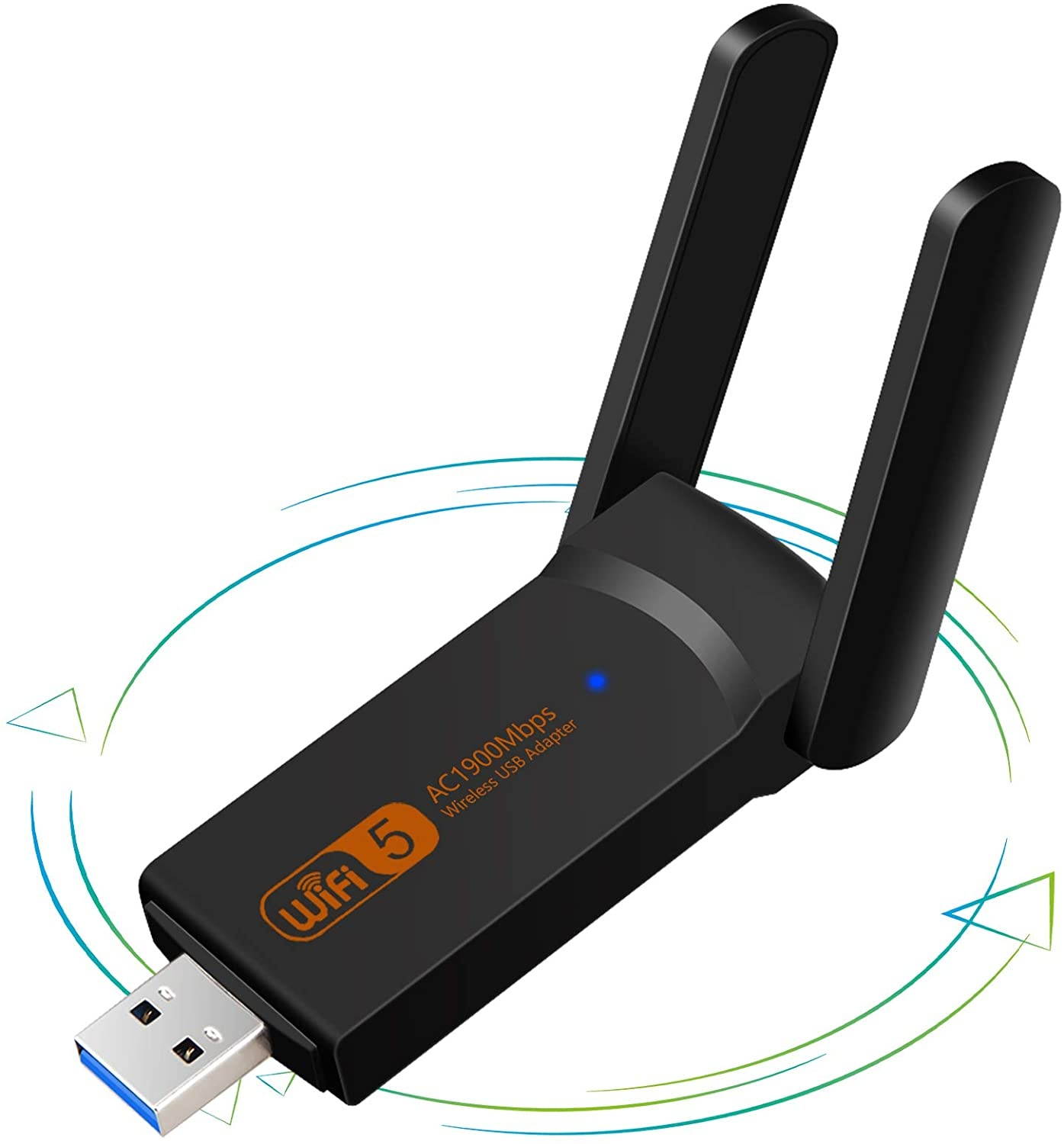 1900Mbps WiFi Adapter Aigital USB Network Adapter Dual Band 5GHz & 2.4GHz Wireless WiFi Dongle with High Gain Antennas for PC/Desktop/Computer Compatible with Windows XP1087 and Mac OS 10.7~10.15
