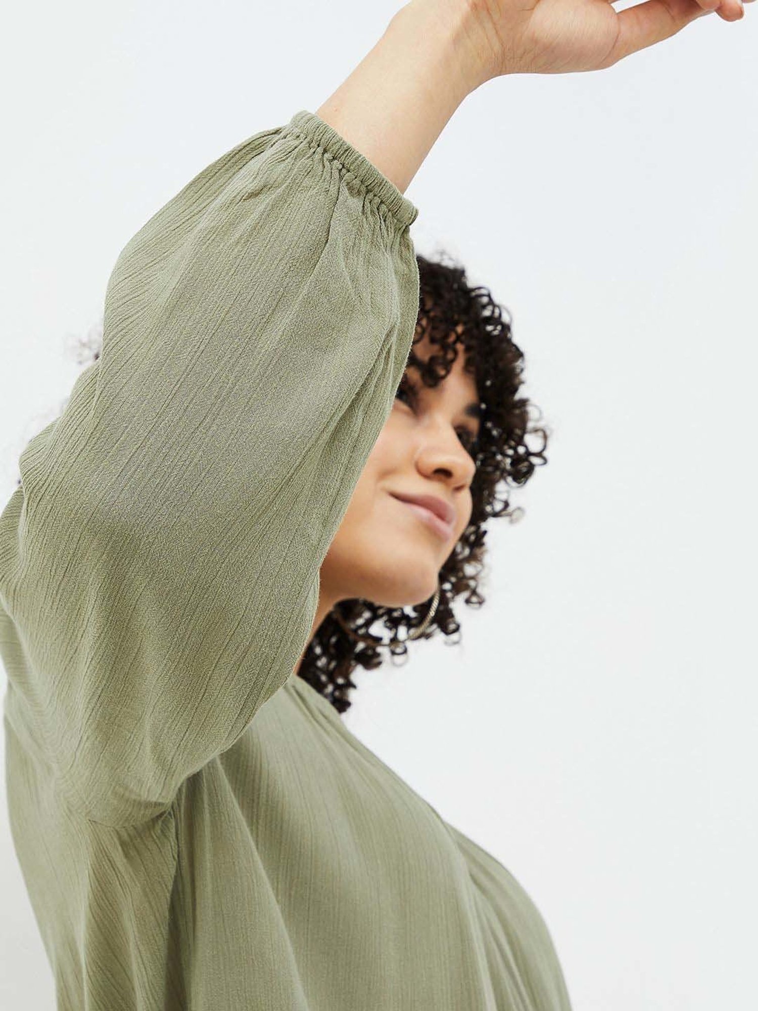 Fame Forever by Lifestyle Green Plain Top