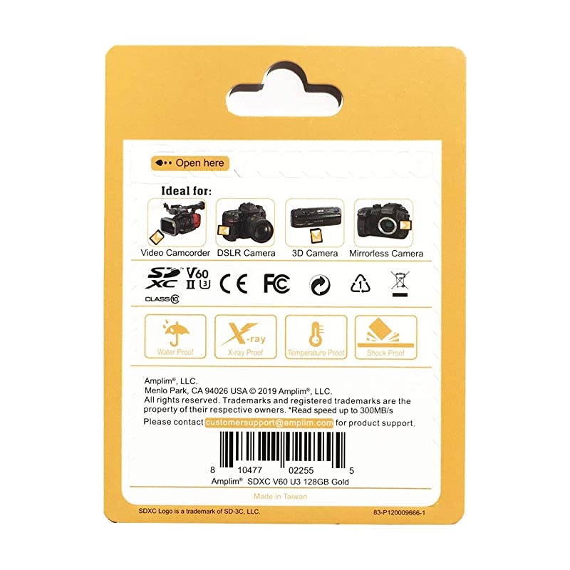 UHSII SD Card 128GB SDXC  High Performance 300MBS 2000X UHS2 Extreme Speed 128 GB128G XC Memory Card V60 4K 8K UHSII TF Flash for Fujifilm Nikon Olympus Panasonic Sony Video Cameras