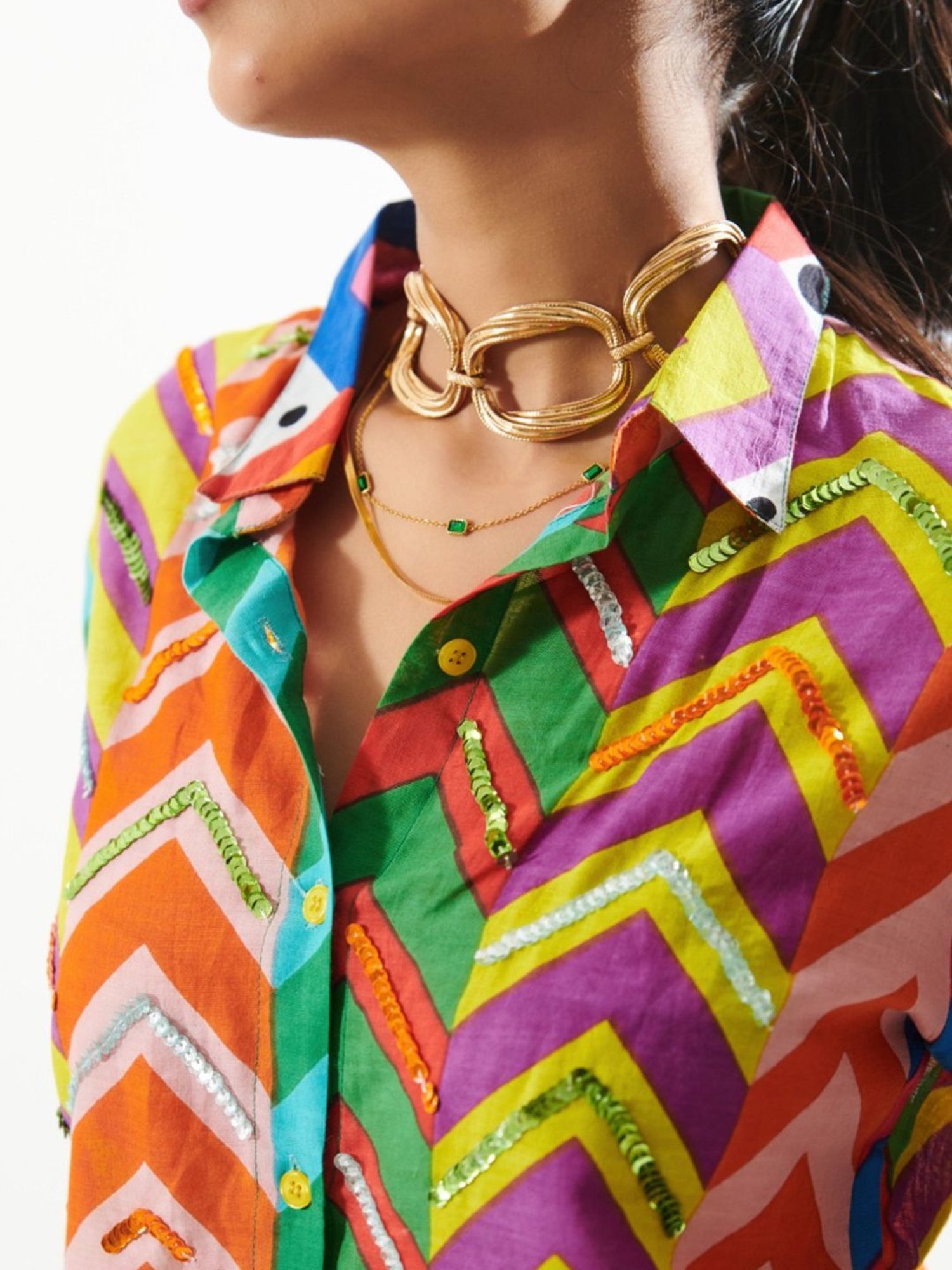 Cin Cin Multicolor Najaat Sarang Shirt With Pant