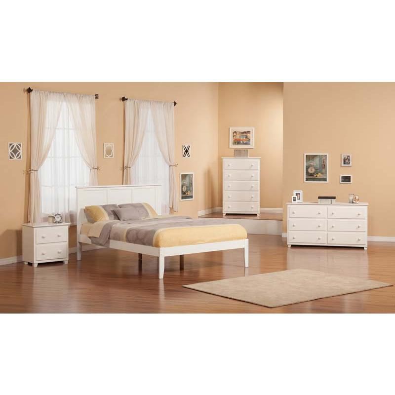 Madison Queen Open Foot White - Atlantic Furniture