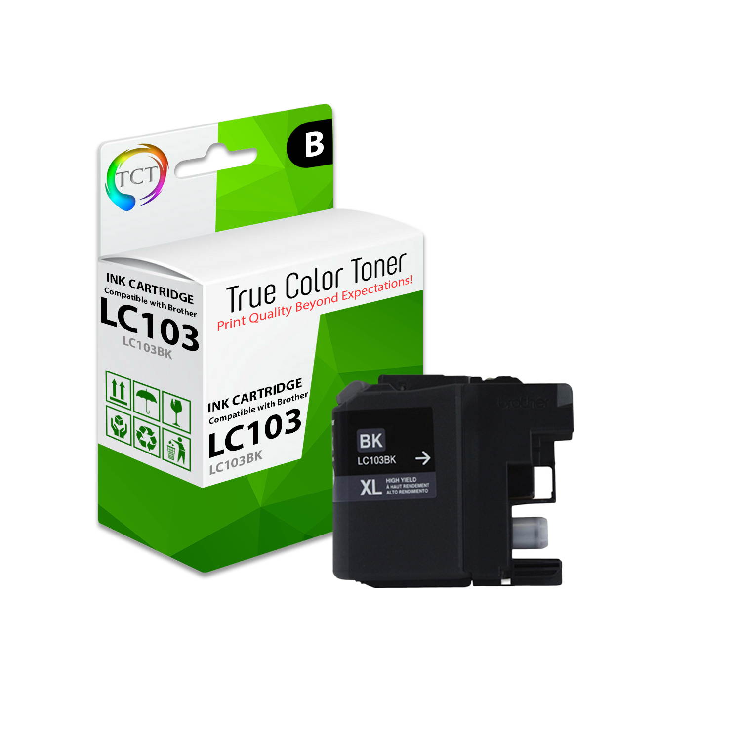 TCT Compatible Ink Cartridge Replacement for Brother LC103 LC103BK LC103C LC103M LC103Y works with Brother MFC-J470DW J475DW J6920DW J285DW Printers (Black, Cyan, Magenta, Yellow) - 5 Pack