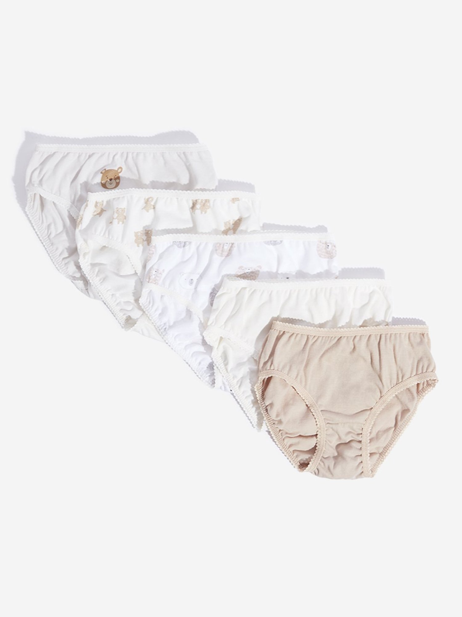 Y&F Kids by Westside Beige Printed Cotton Briefs - Pack of 5