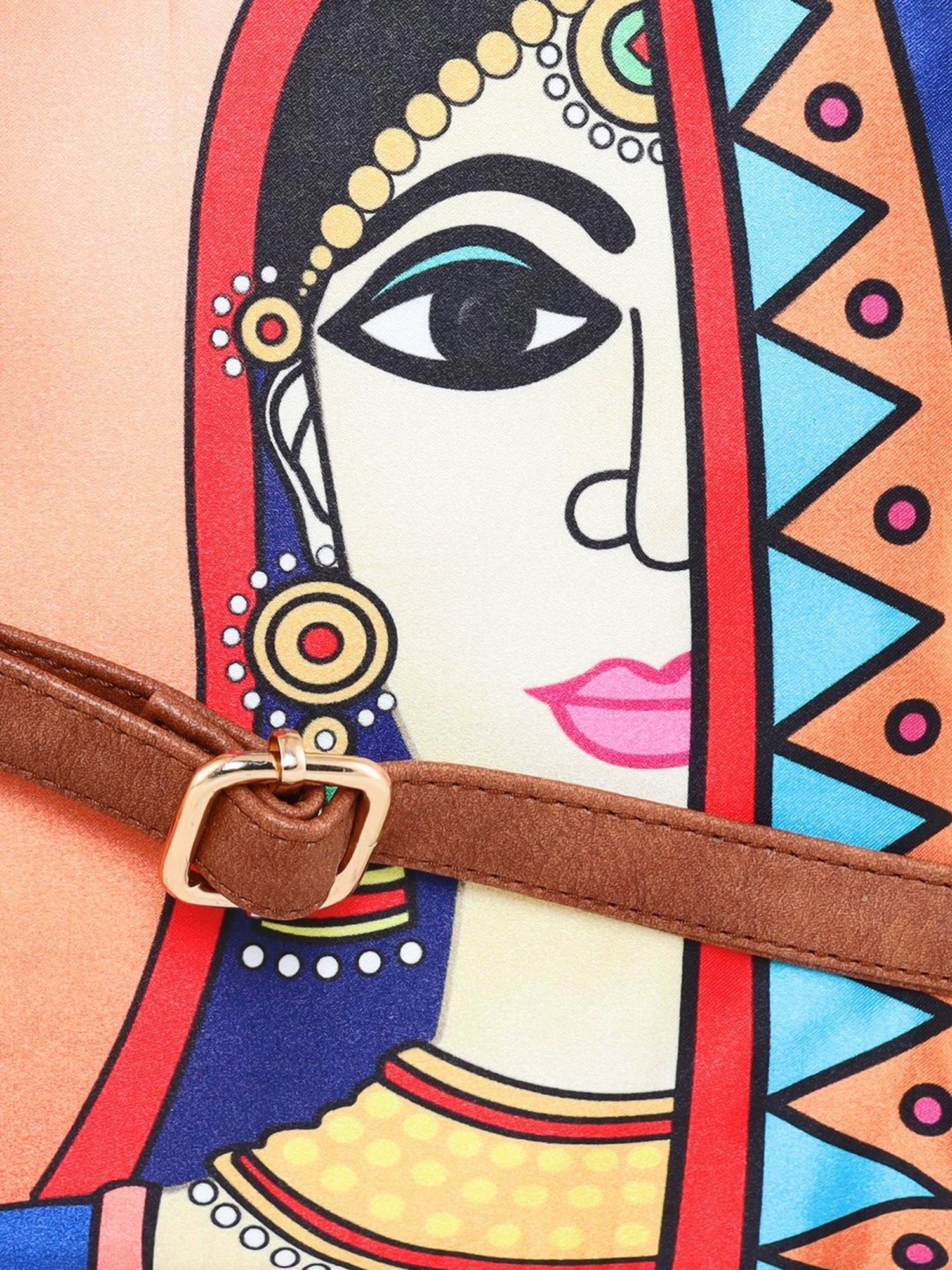 Sabhyata Multicolor Printed Medium Satchel Handbag