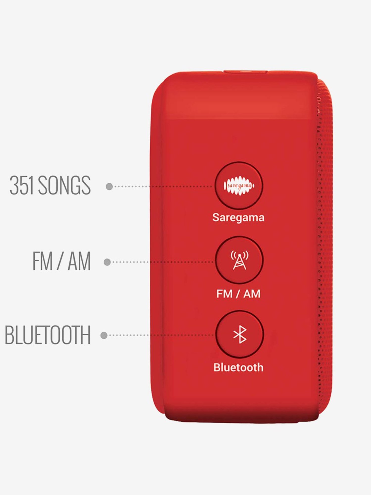 Saregama Carvaan Mini Kannada Bluetooth Speaker (Sunset Red)
