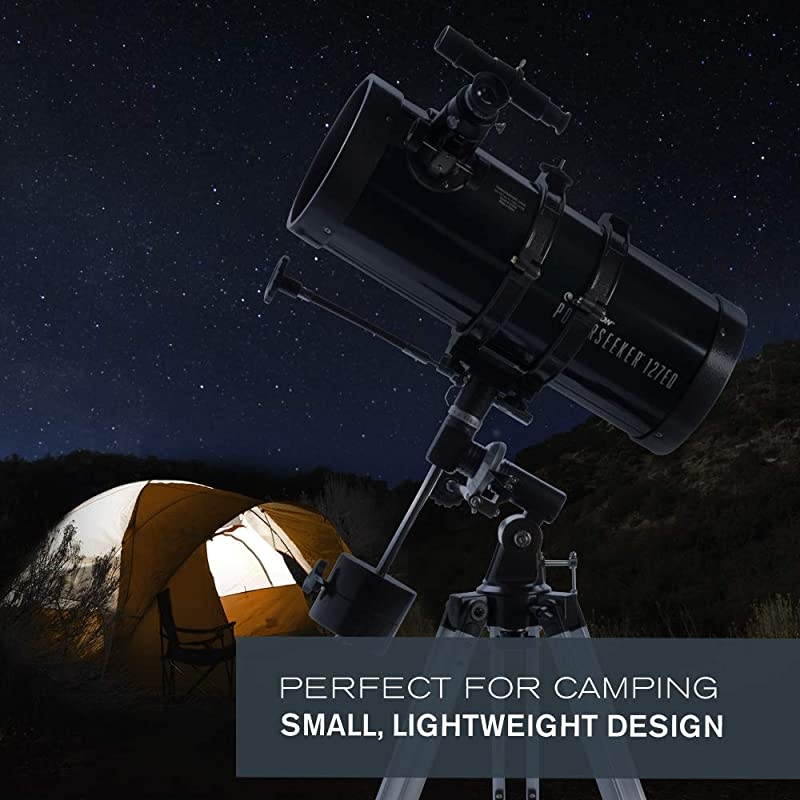 PowerSeeker 127EQ Telescope - Manual German Equatorial Telescope for Beginners - Compact and Portable - Bonus Astronomy Software Package - 127mm Aperture