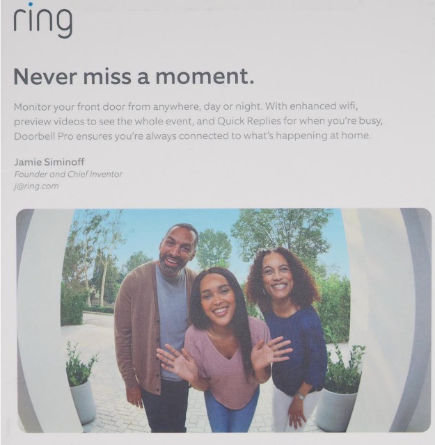 Ring Video Doorbell Pro Smart Wi-Fi - Wired - Satin Nickel(existing doorbell wiring required) B08M125RNW