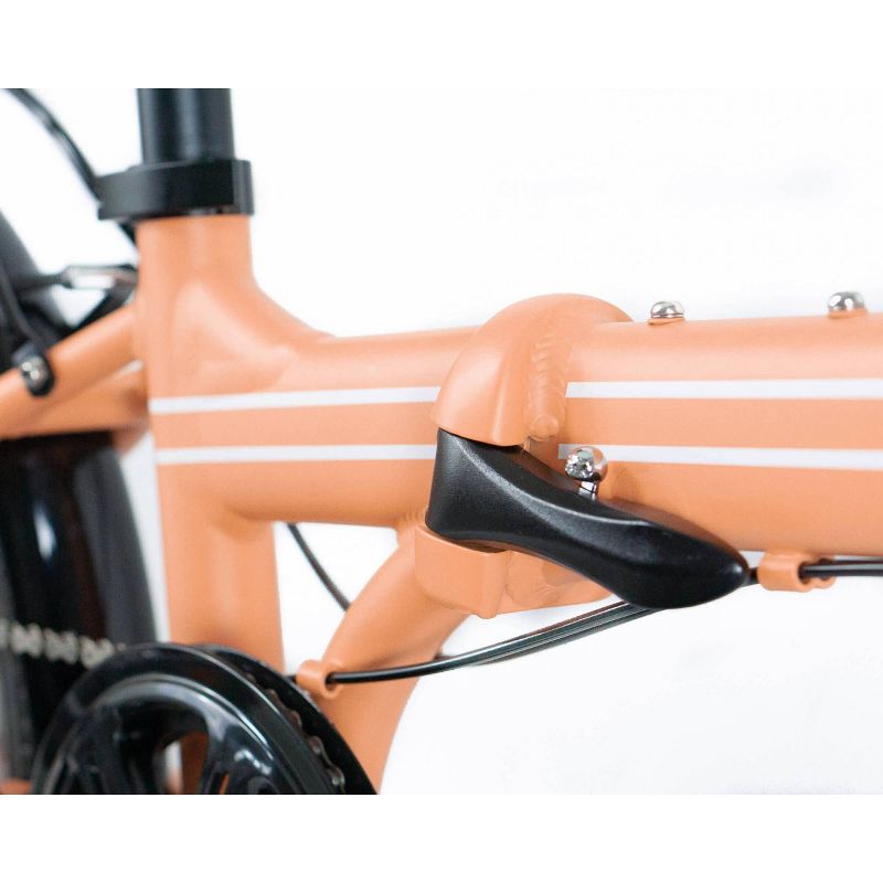 ZiZZO Forte Duty 7-Speed 20" Folding Bike - Coral