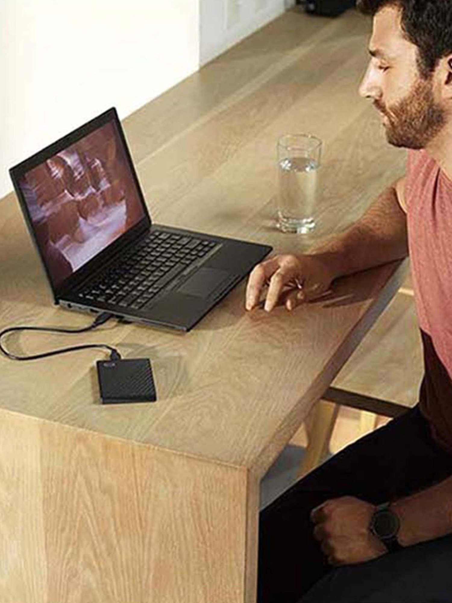 Seagate One Touch 1TB External HDD with Password - Silver, for Win & Mac - STKY1000401