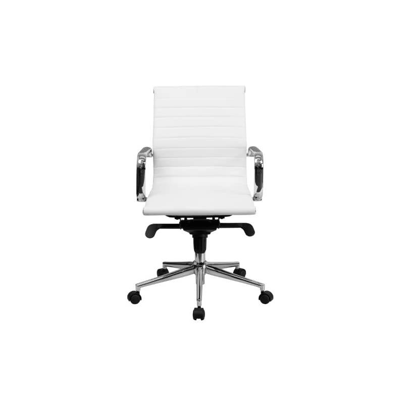 High Back Black Mesh Contemporary Executive Swivel Office Chair with LeatherSoft Seat