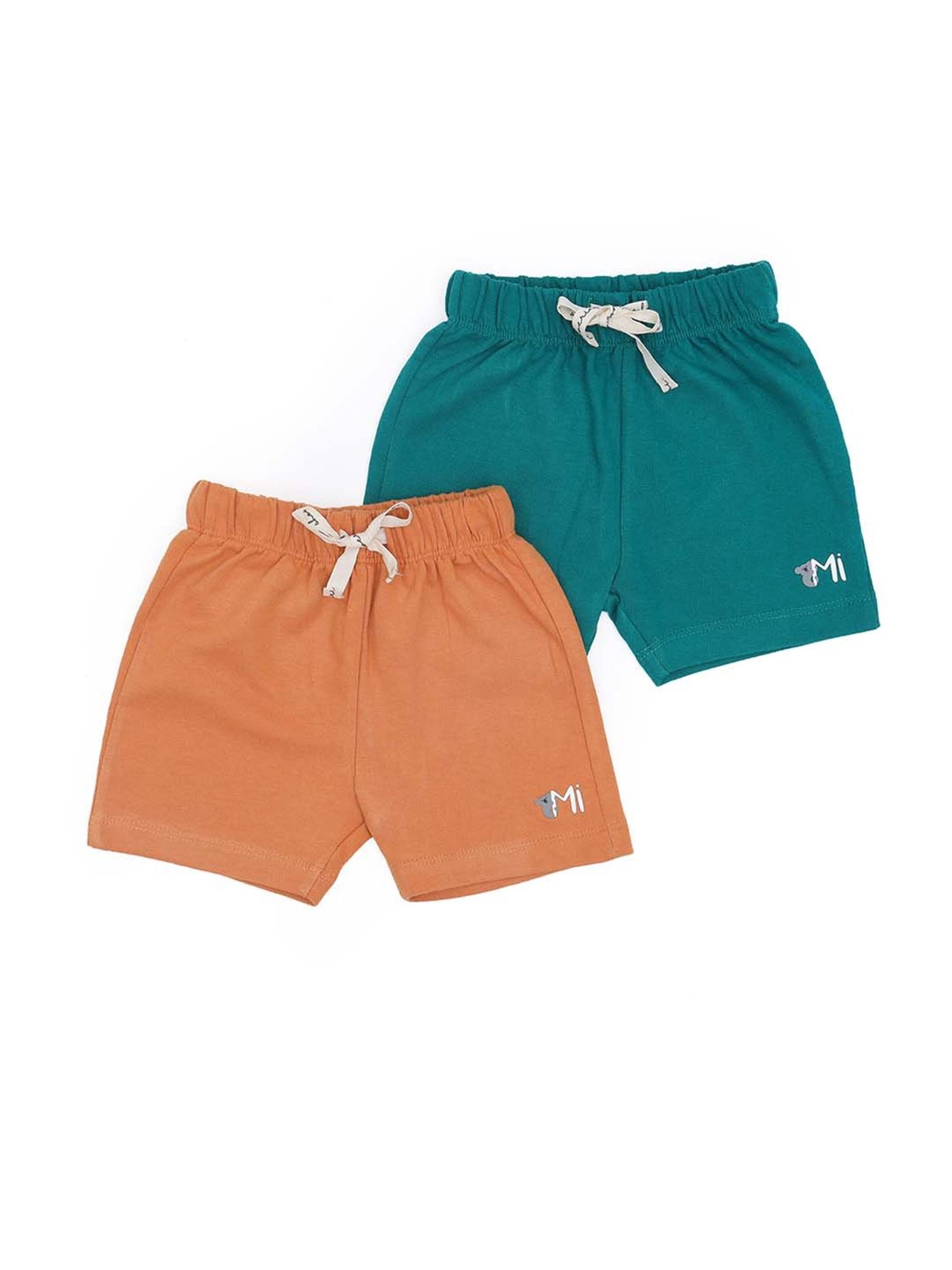 MiArcus Kids Multicolor Cotton Shorts - Pack of 2