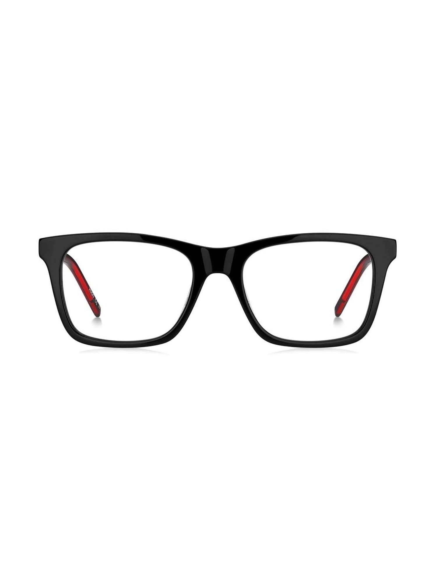 HUGO Black Rectangular Eye Frames for Men