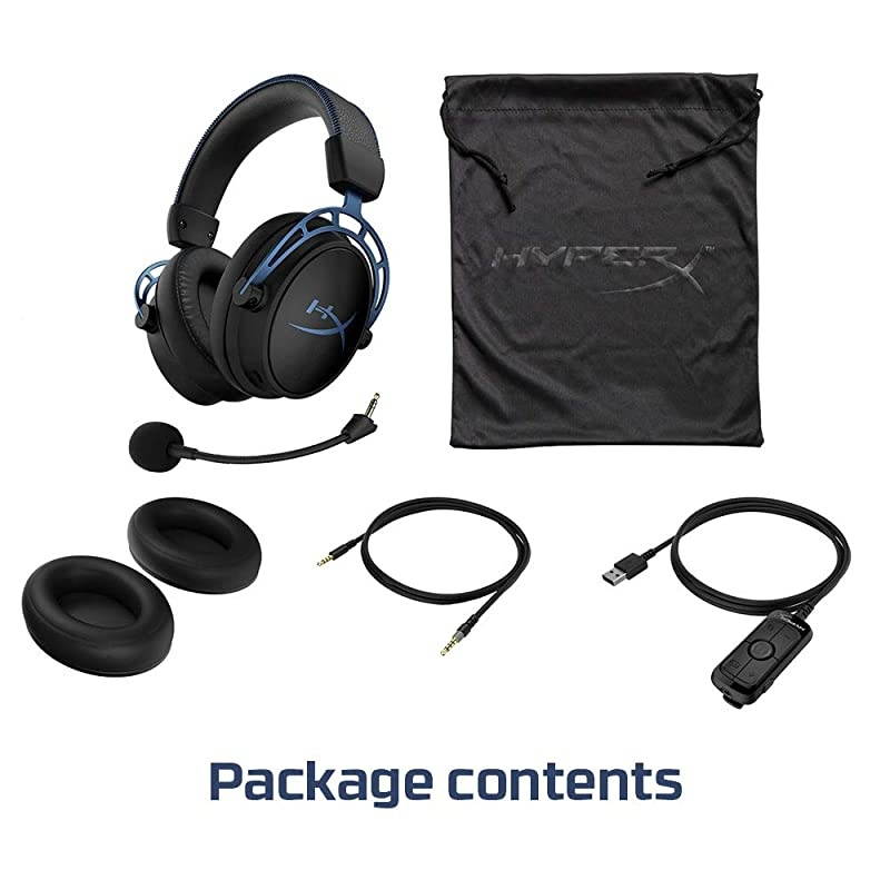Cloud Alpha S - PC Gaming Headset, 7.1 Surround Sound, Adjustable Bass, Dual Chamber Drivers, Chat Mixer, Breathable Leatherette, Memory Foam, and Noise Cancelling Microphone - Blue