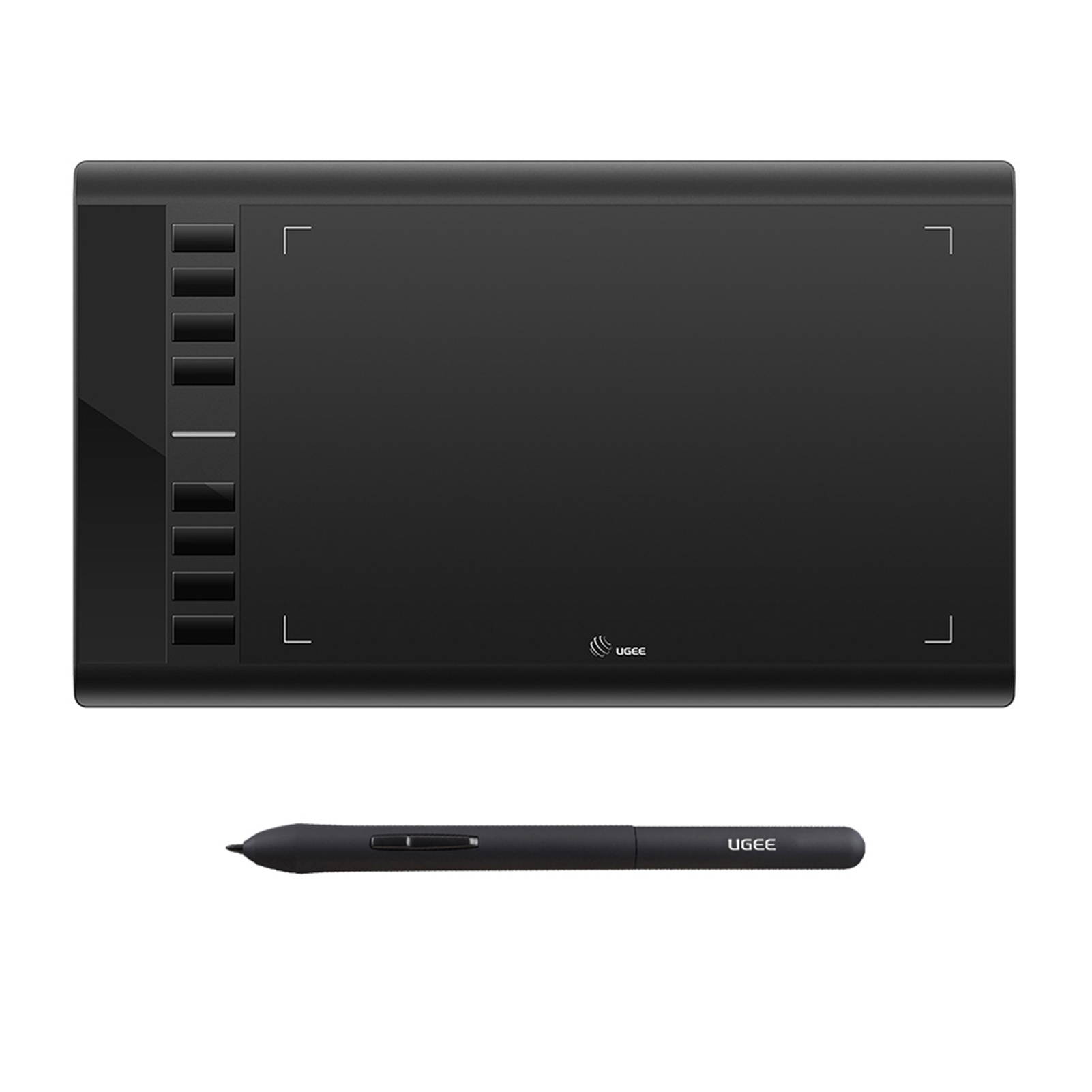 Ugee M708 Upgraded Graphics Drawing Tablet Board with Battery-free Passive Pen 8192 Pressure Sensitivity 266RPS 10 * 6inch for Windows for Mac OS