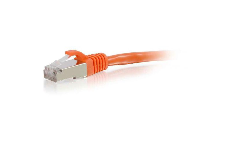 C2G-9ft Cat6 Snagless Shielded (STP) Network Patch Cable - Orange - Category 6 for Network Device - RJ-45 Male - RJ-45 Male - Shielded - 9ft - Orange