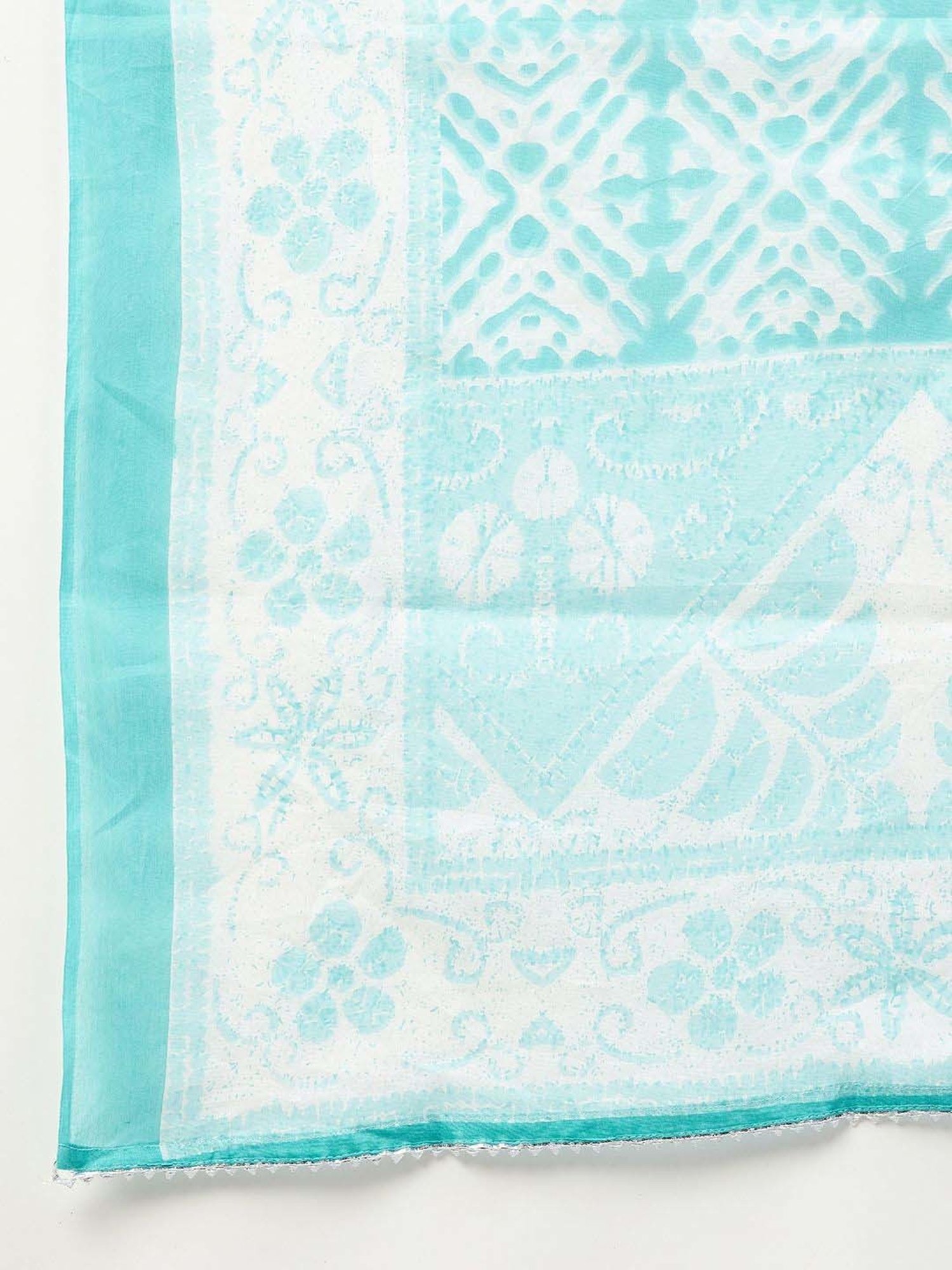 Inweave Blue Printed Dupatta