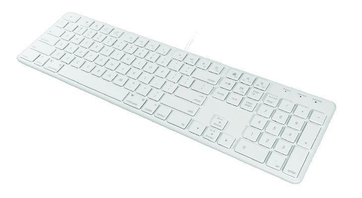 Macally Ultra-Slim USB Wired Keyboard for Apple Mac Pro, MacBook Pro/Air, iMac, Mac Mini, Laptop, Windows PC (SLIMKEYPRO)