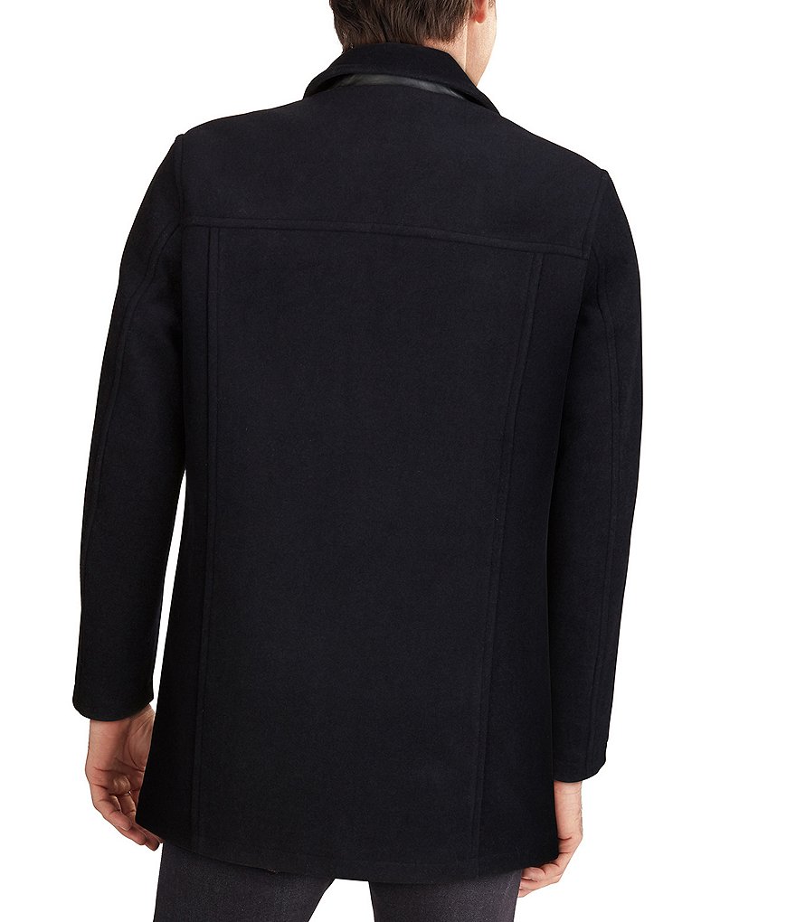 Cole Haan Long-Sleeve Wool-Blend Plush Car Coat
