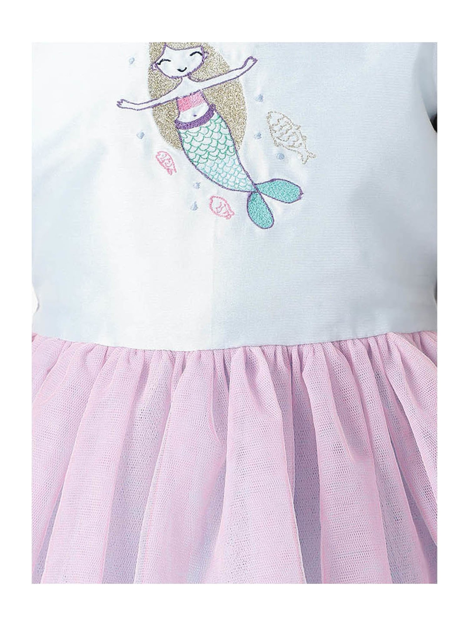 A Little Fable Blue Embroidered Dress