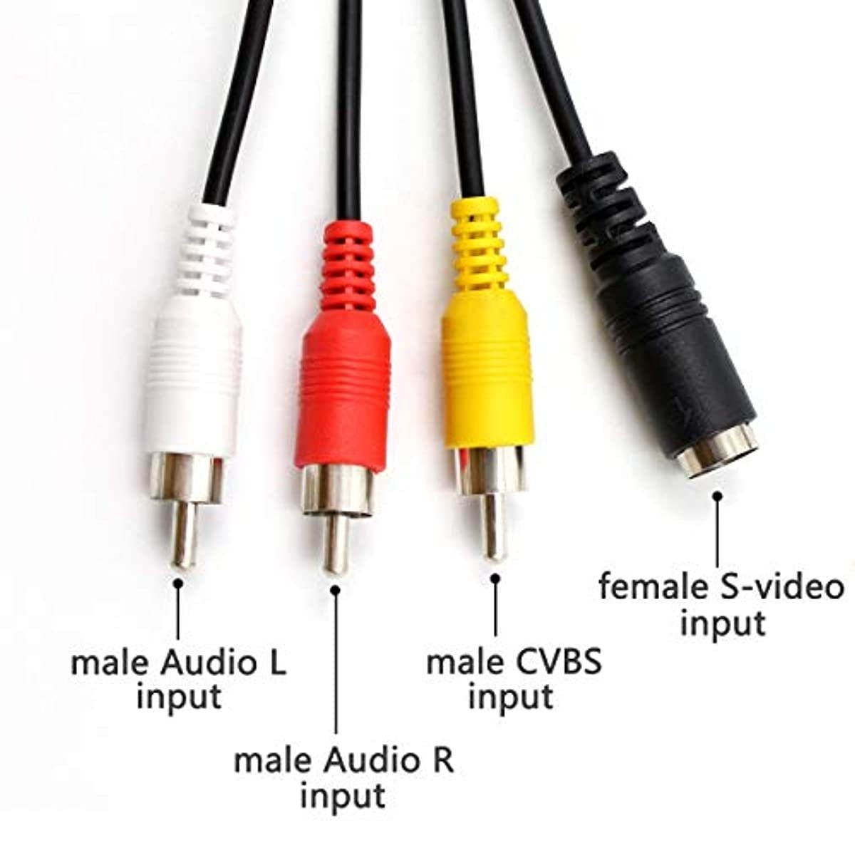 Wiistar Male AV CVBS Female SVIDEO to Female HDMI Audio Video Converter 1080P Composite Adapter for Blu-ray DVD HDTV