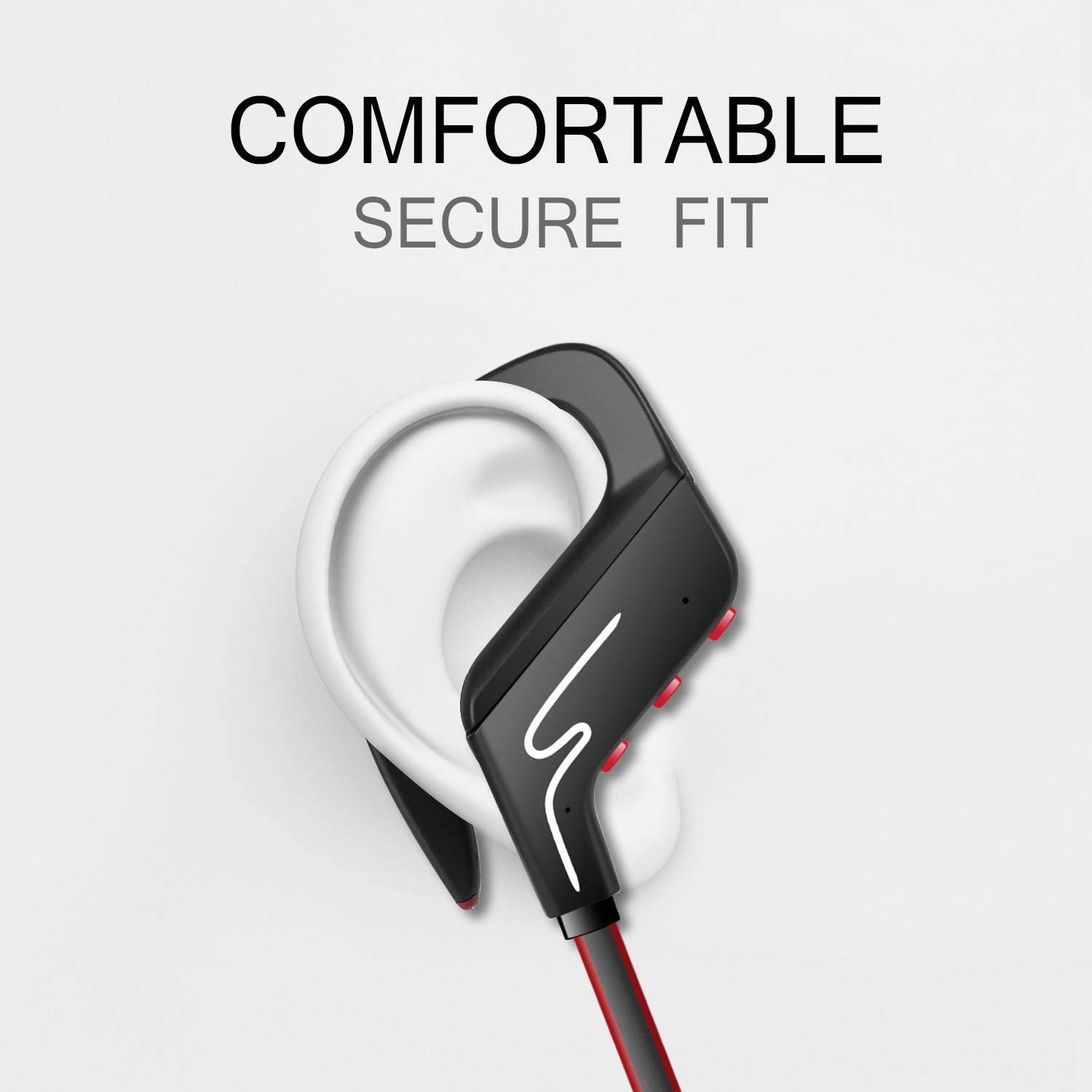 Bluetooth Wireless Sports Headset,Running Sweatproof Earbuds - Stereo Bass - Noise Isolation - In EAR