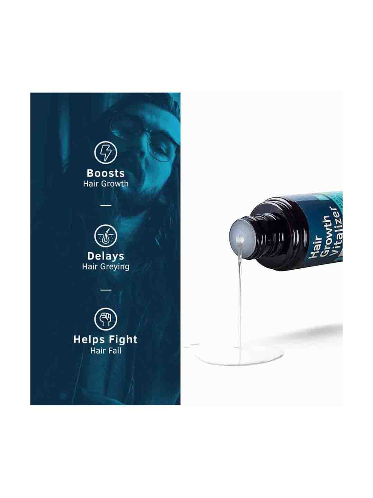 Ustraa Hair Vitalizer Kit (Hair Vitalizer Shampoo - 250 ml & Hair Growth Vitalizer - 100 ml)