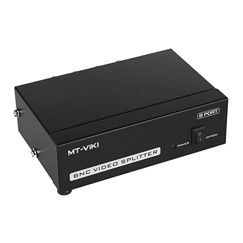8-Port (1 Input 8 Output) BNC Video Splitter Box Coaxial Distributor Amplifier for Video Monitoring System CCTV Security Camera